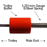 Zip Wire Brake – 1.5m HD Spring for 12mm v1