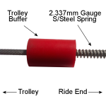 Zip Wire Brake – Spring 3.0m for 10mm v1