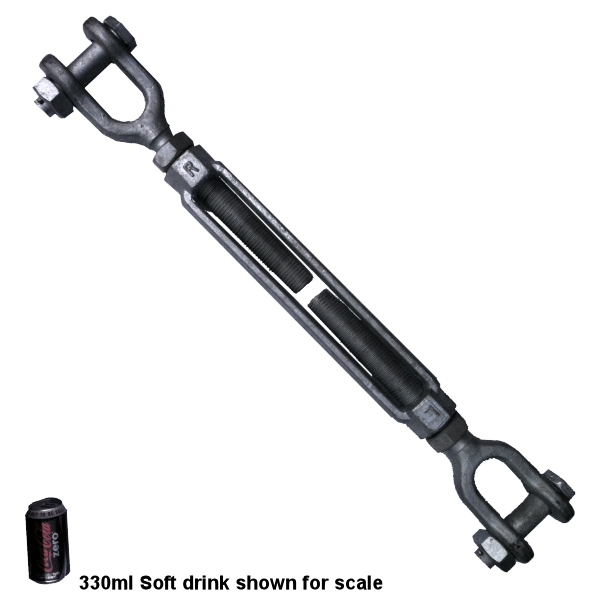 Zip Wire Tensioning – 12mm Straining Screws Jaw Jaw Long v1