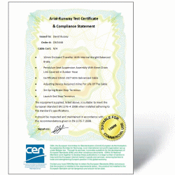 Zip wire certification